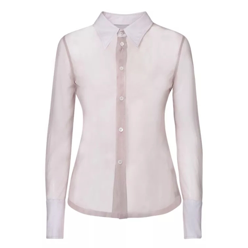 MM6 Maison Margiela Classic White Cotton Shirt Neutrals Skjortor