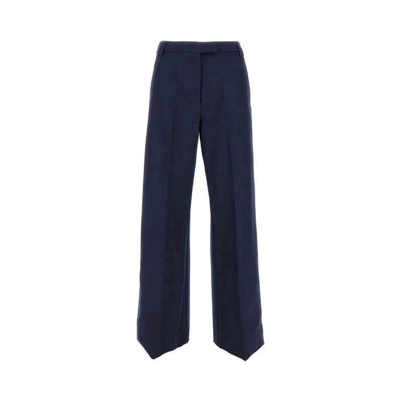 THE LATEST  "Alek" Wool Blend Trousers Blue