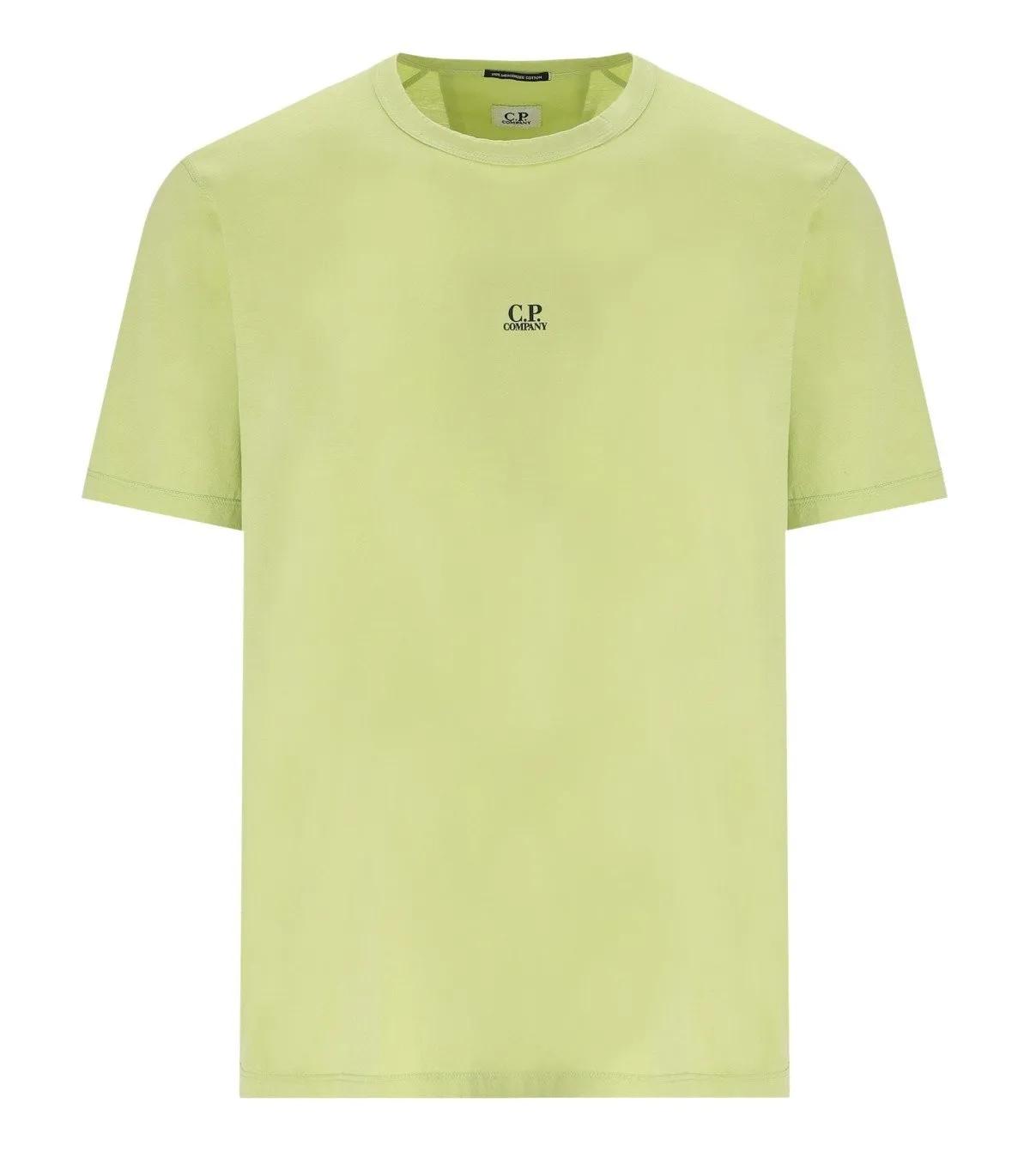 CP Company - C.P. COMPANY LIGHT JERSEY 70/2 WHITE PEAR T-SHIRT - Größe XL - grün