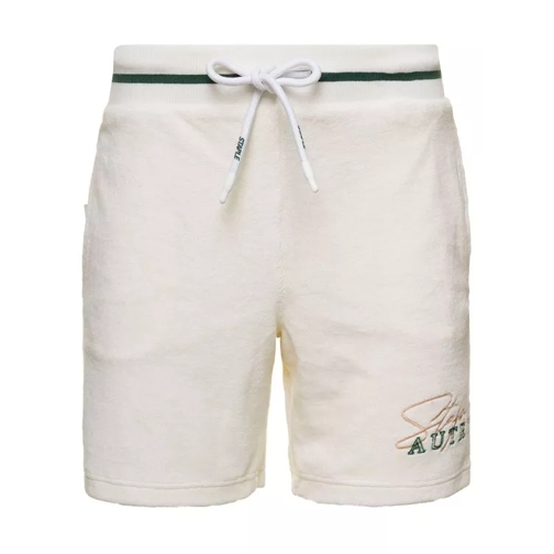 Autry International White Bermuda Shorts With Drawstring And Staple X  White Bermuda Shhorts