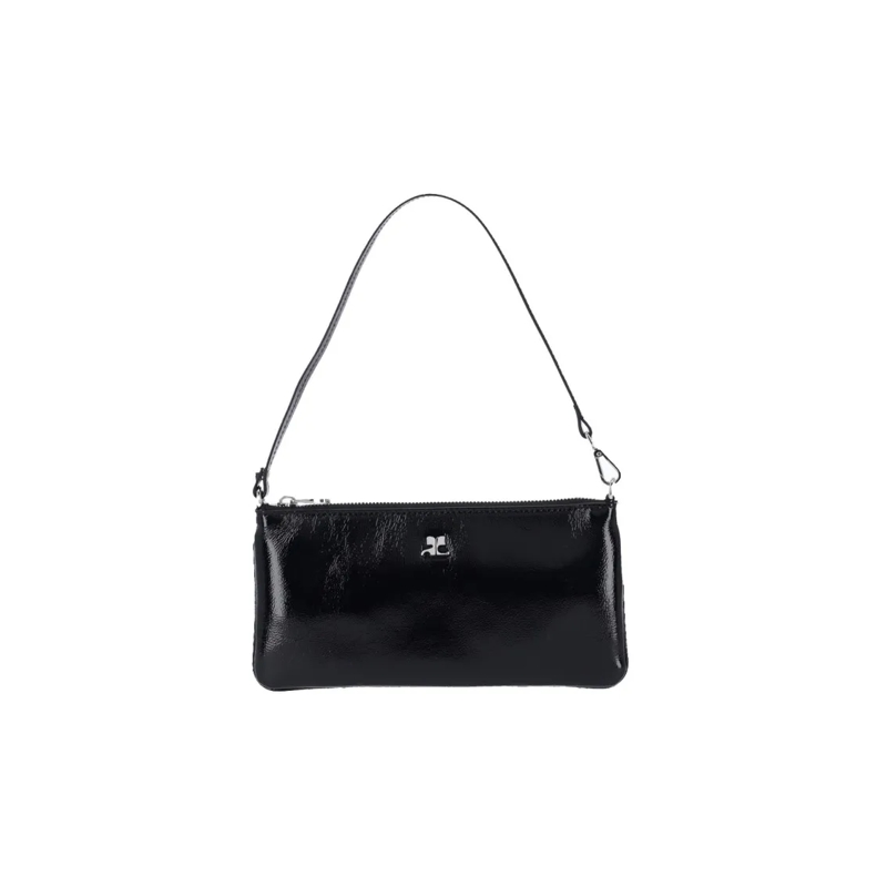 Courrèges Schultertasche Black Bag With Structured Silhouette Black
