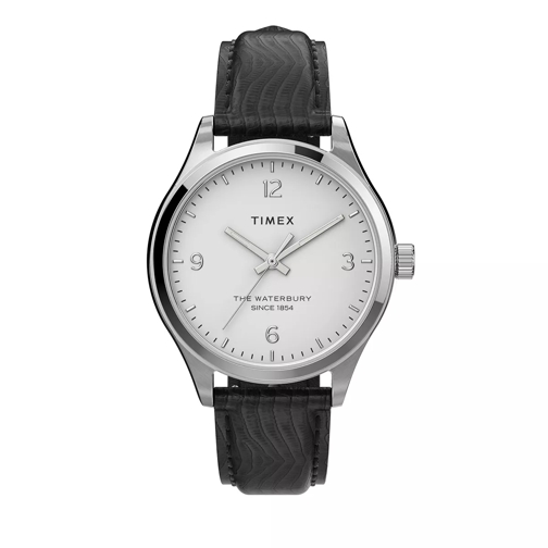 Timex Waterbury Leather Watch Black Quarz-Uhr