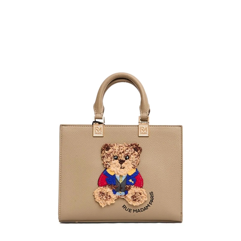 Rue Madame Fourre-tout Mini Tote Orsetto Taupe Brown