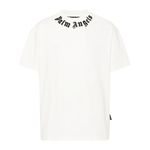 Palm Angels T-Shirts Cotton T-Shirt With Logo White