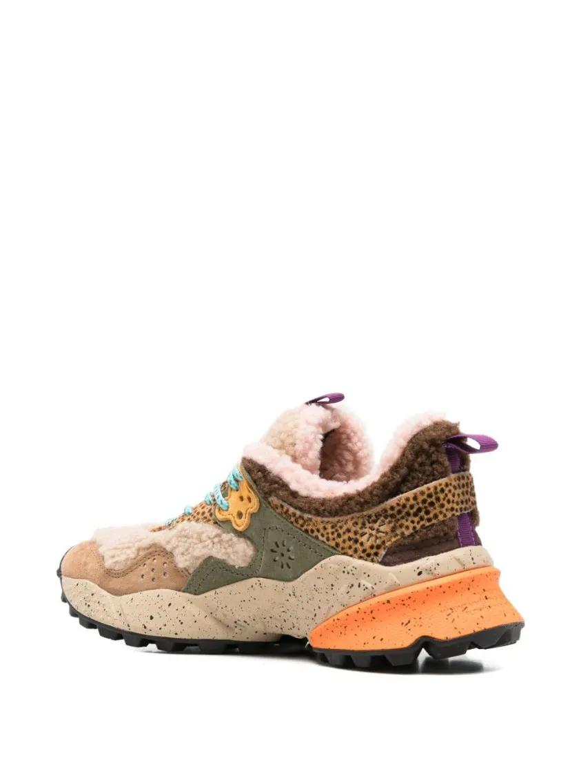 Thumbnail - Flower Mountain Low-Top Sneaker - Textured Shearling And Suede Sneakers - Gr. 39 (EU) - in Beige - für Damen