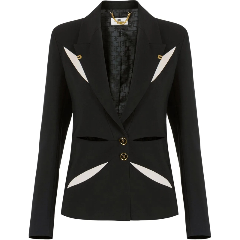 Elisabetta Franchi Übergangsjacke Jackets Neroburro schwarz