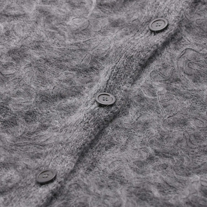 Fabiana Filippi Cardigan Strickjacke aus Alpaka-Mix grau(Image 3)