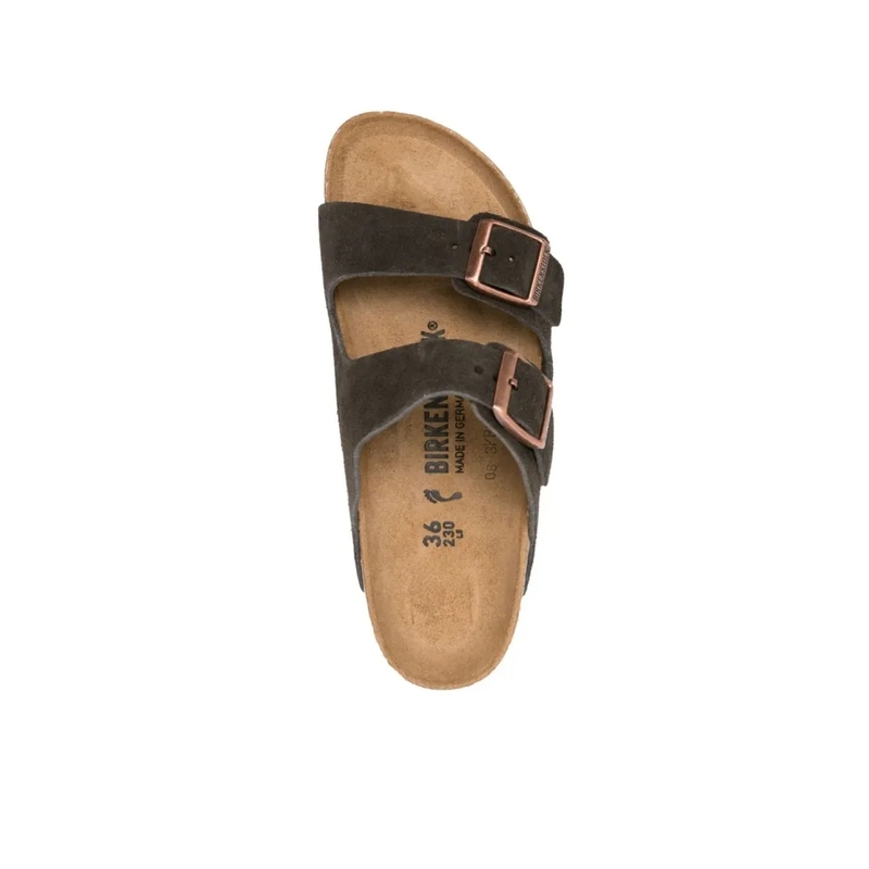 Birkenstock Loafer Arizona Two-Strap Suede Sandals Braun(Image 5)