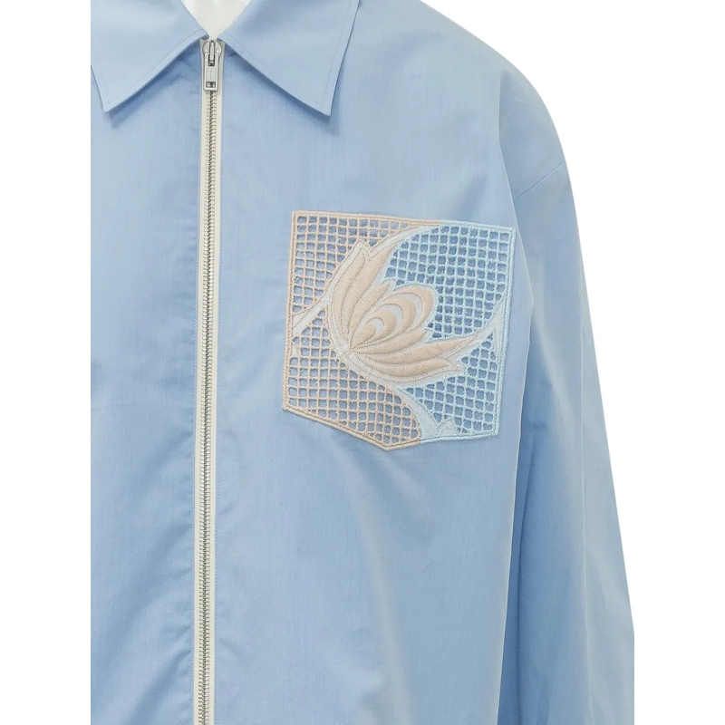 Marni Chemisier Camicia Oversize con Tasca hellblau(Image 4)