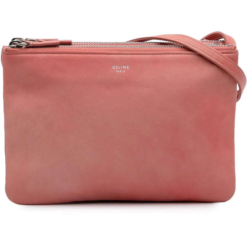 Celine Schultertasche Small Lambskin Trio Crossbody rose