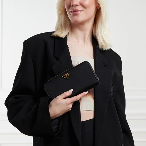 Prada Portefeuille à fermeture Éclair Round Long Wallet Nero (Image 2)