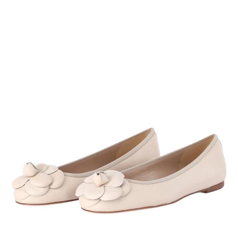 Fabio Rusconi Schnürschuhe Ballerinas Camelia aus Leder weiß