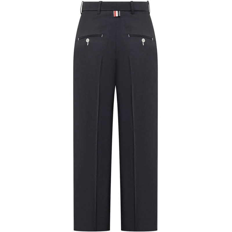 Thom Browne Pantalon Pantaloni a Vita Alta schwarz(Image 2)