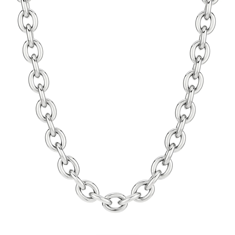 Liebeskind Berlin Mittellange Halskette Edelstahl The D-Link Statement silber(Image 4)