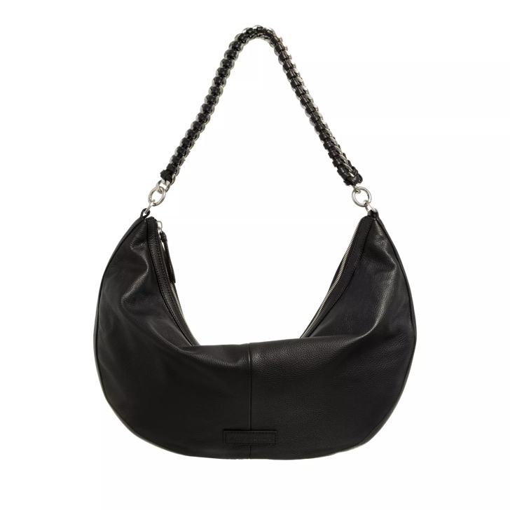 LES VISIONNAIRES Enya Chain Black Hobo Bag