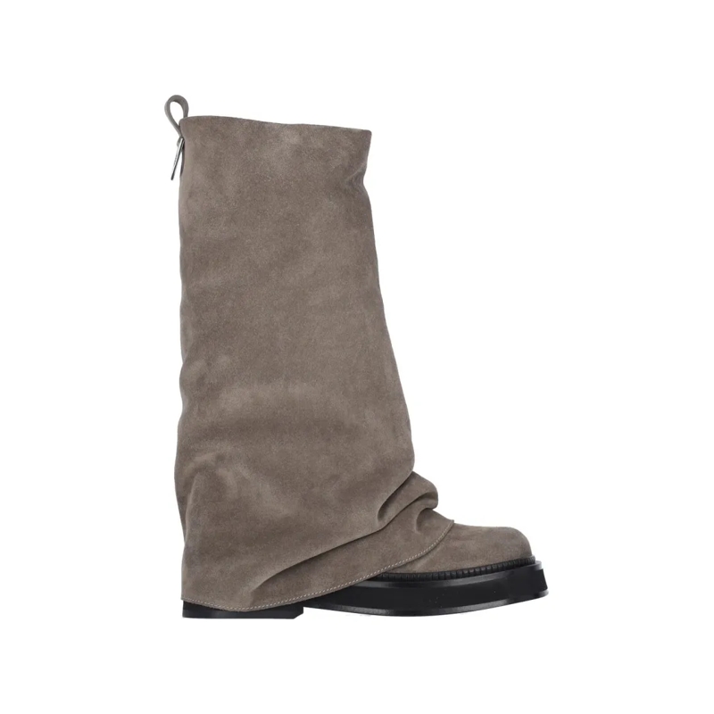 The Attico Bottes "Robin" Combat Boots – Taupe Brown