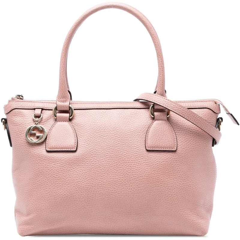 Gucci Schultertasche Dollar Calfskin GG Charm Satchel rose