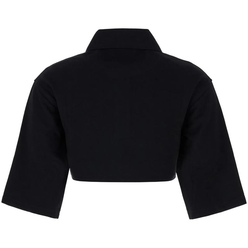 Palm Angels Poloshirt Palm Angels Black piquet polo shirt schwarz(Image 2)