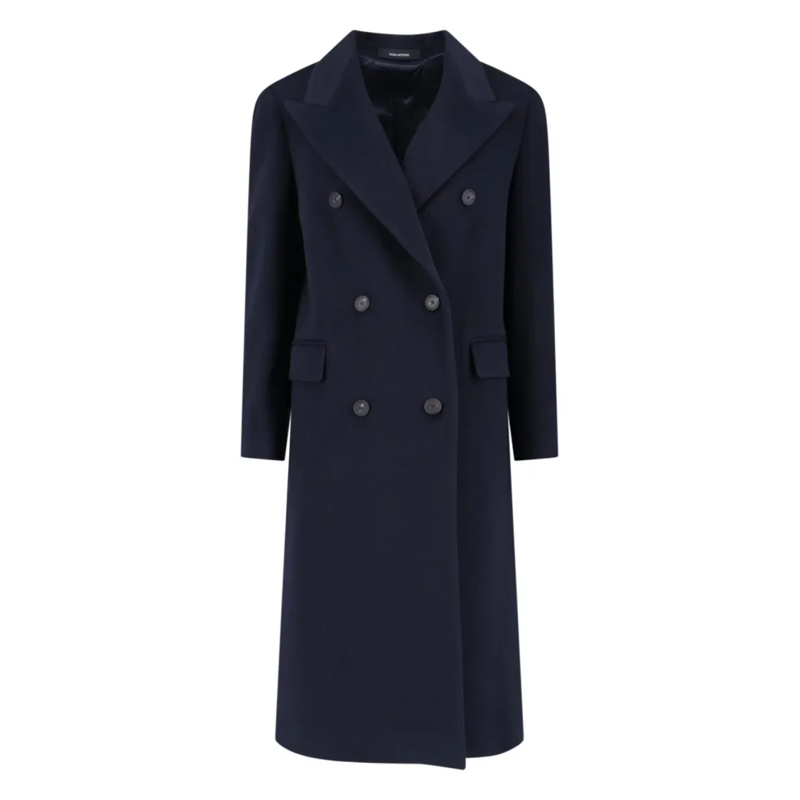 Tagliatore Manteaux de tanche Jole Coat Midi Double-Breasted – Navy Blue Blue