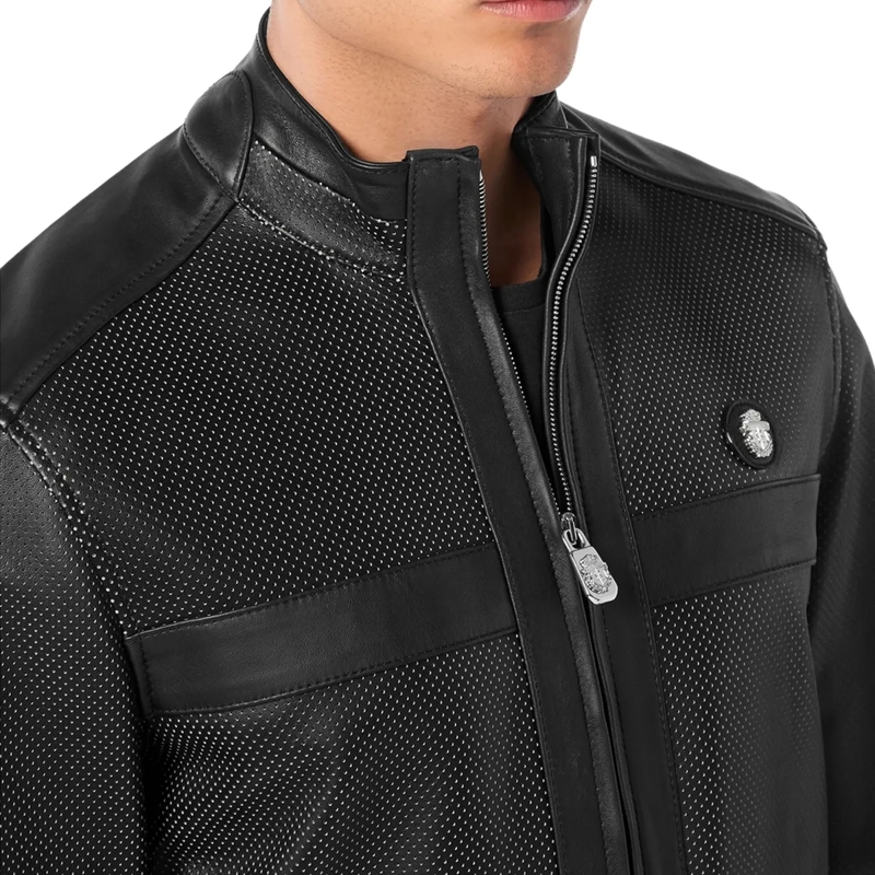 BILLIONAIRE Daunenjacke Lederjacke schwarz(Image 4)