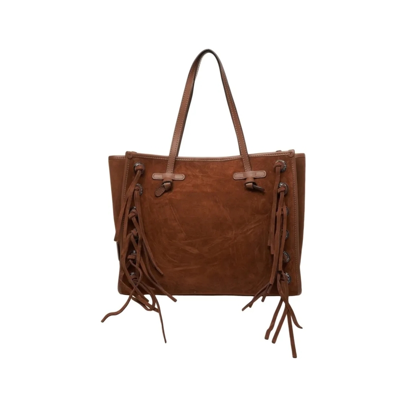 Gianni Chiarini Fourre-tout 'Marcella' Fringed Shopper Red