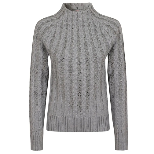 Ermanno Scervino Rollkragenpullover Long Sleeve High Neck Sweater Grey