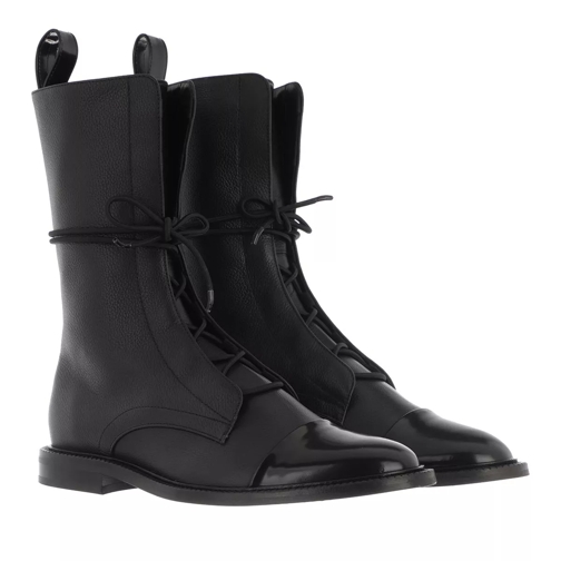 INCH2 Brogue Boots Leather Black Schnürstiefel