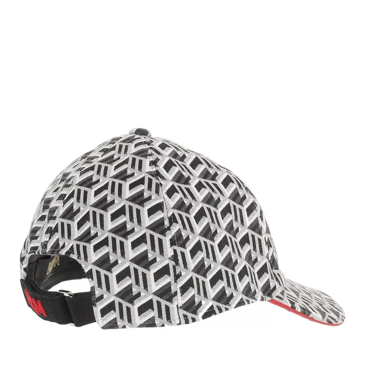 Cubic Logo Jacquard Cap Black White Baseball Cap