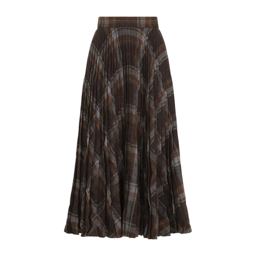 Balenciaga Minirokken Creased Pleated Skirt Brown