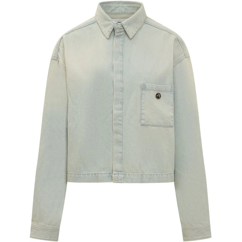 Ambush Chemisier Camicia in Jeans con Logo grau