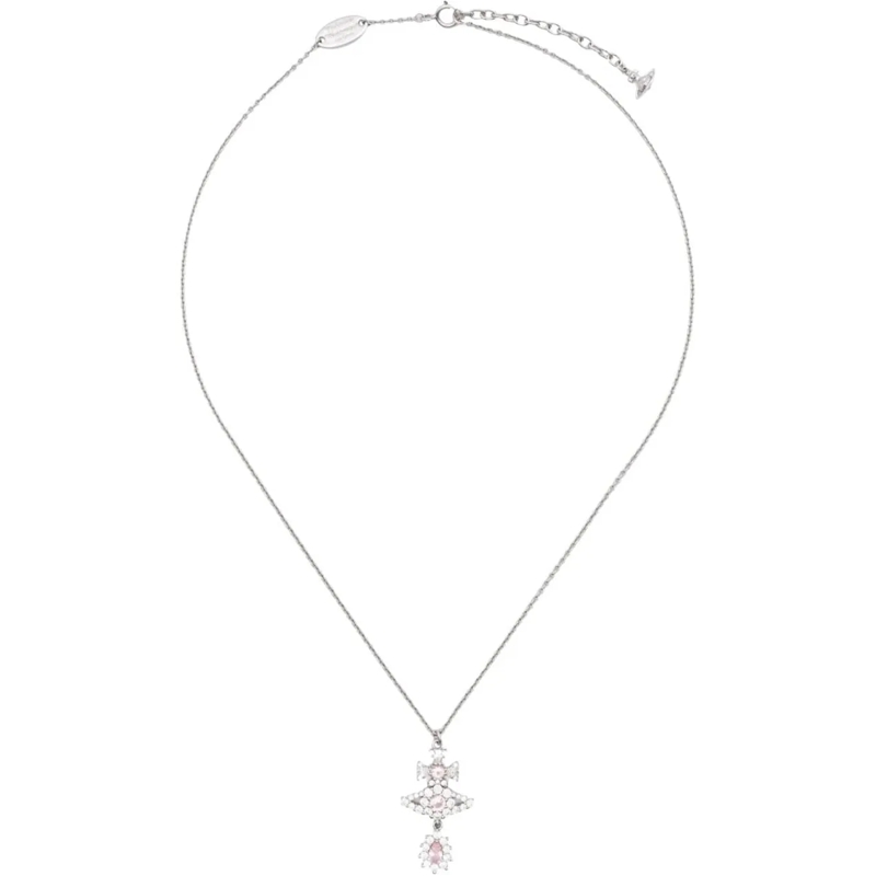 Vivienne Westwood Collier moyen Bijoux Platinumwhitepink rose