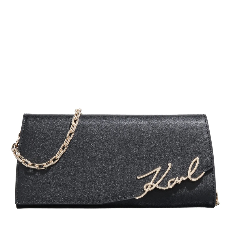 Karl Lagerfeld Wallet On A Chain K/Signature Cb Wallet Gp Black/Gold(Image 2)