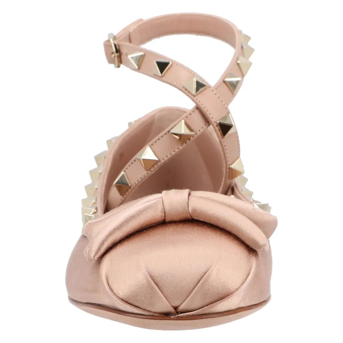 Thumbnail - Rockstud Satin Ballerinas Pink - Gr. 37,5 (EU) - in Rosa