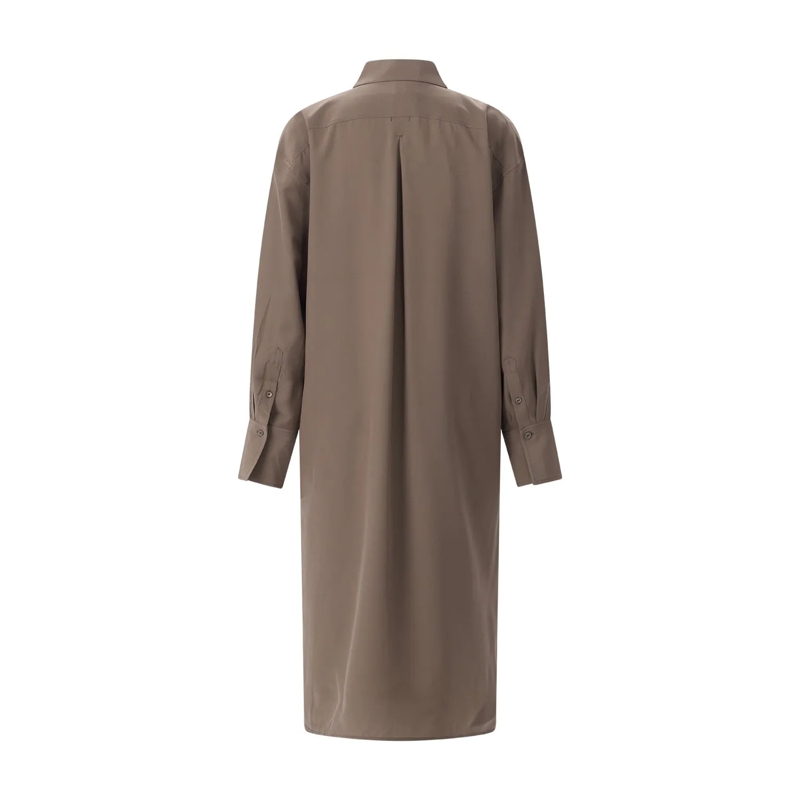 TOTEME Maxikleid Maxikleid aus Seid braun(Image 3)