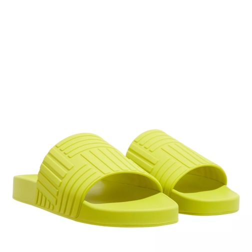 Bottega Veneta Slides Kiwi Yellow Slip-in skor