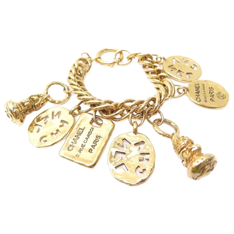 Chanel Armband VINTAGE CHANEL ARMBAND CHARMS CHARMS 1990'S GOLD M gold