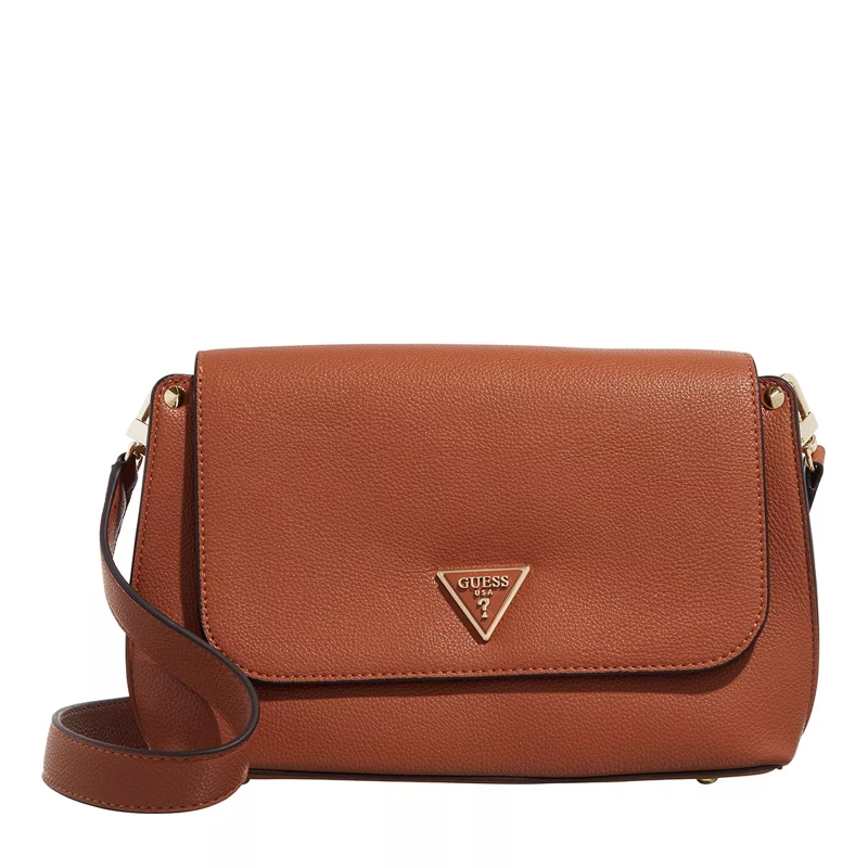 Guess Crossbody Bag Meridian Flap Crossbody Cognac