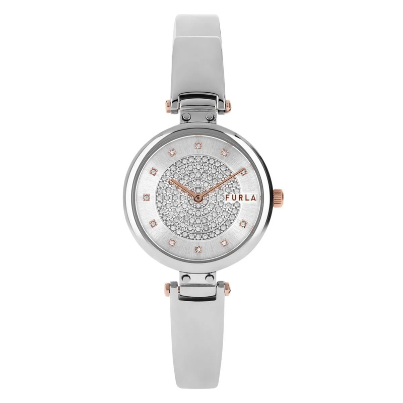 Furla Quarzuhr Analoguhr Furla B New Pin silber