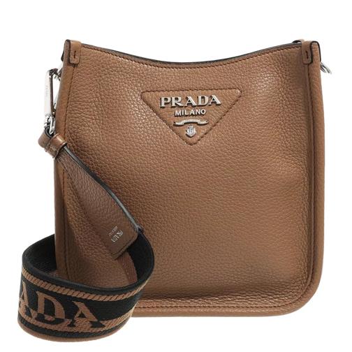 Prada Prada Mini Logo-Plaque Shoulder Bag Caramel Cross body-väskor