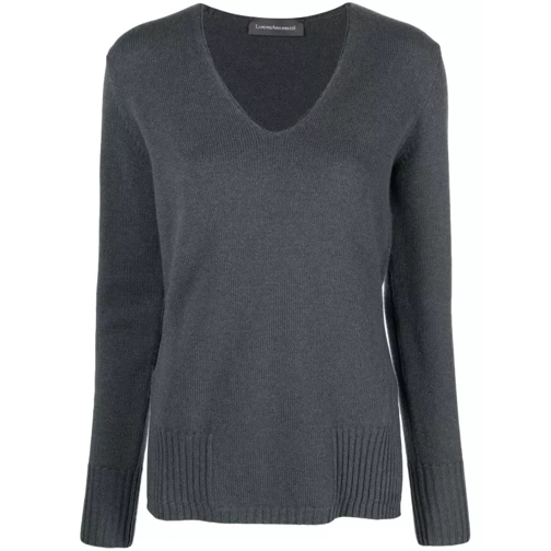 Lorena Antoniazzi Gray V-Neck Sweater Grey 