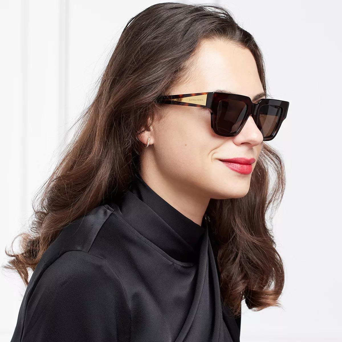 サングラス BOTTEGA VENETA Woman Sunglasses Brown BV1276S 002 Bottega Veneta® BV1276S Square Sunglasses - EuroOptica