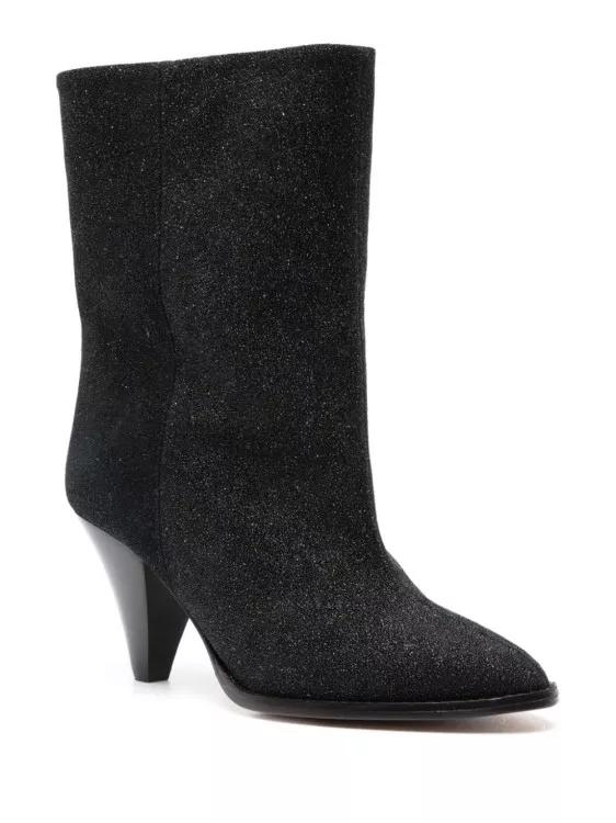 Thumbnail - Isabel Marant Stiefel - Rouxa Suede 85Mm Boots - Gr. 37 (EU) - in Schwarz - für Damen
