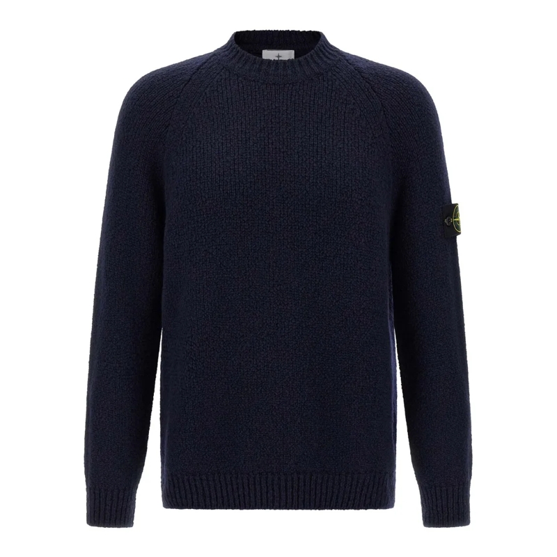 Stone Island Pull Bouclé Sweater Black
