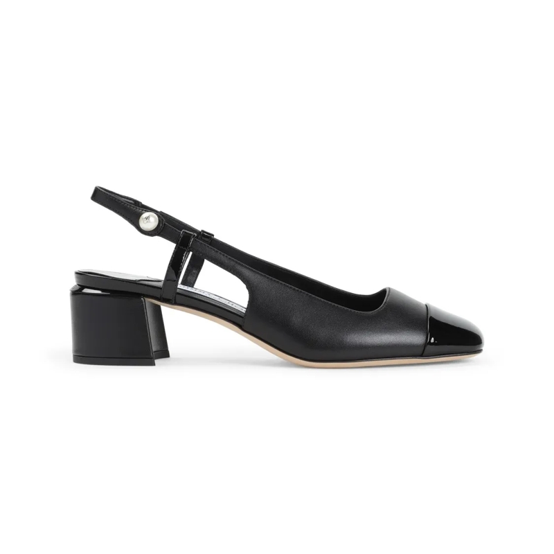 Jimmy Choo Pumps Patent Leather Pumps With Slingback And Decorative Black