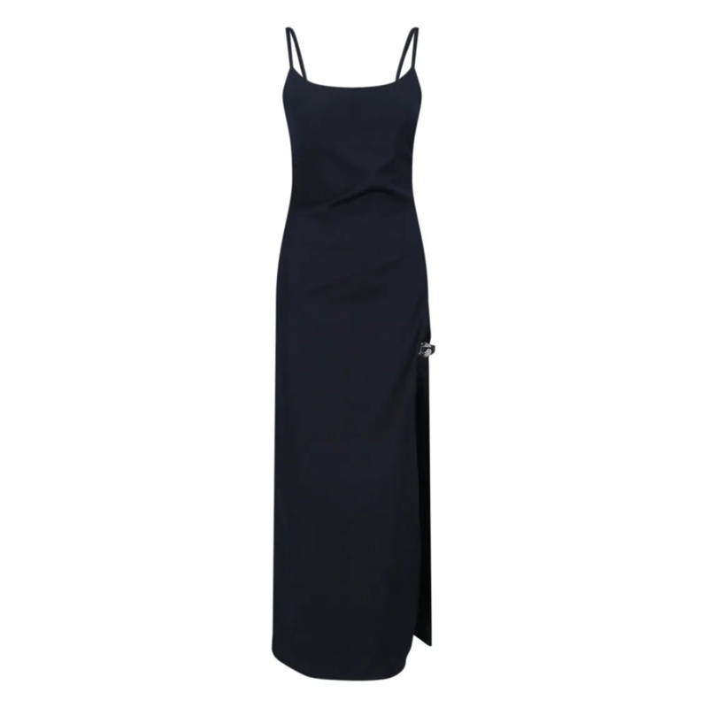 Coperni Midi-jurk "Garter" Maxi Dress Black Black
