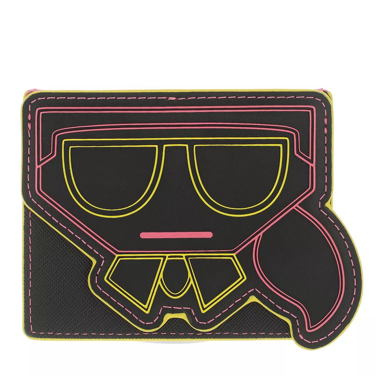 Karl Lagerfeld Portemonnaie - K/Kocktail Neon Card Holder - Gr. unisize - in Schwarz - für Damen