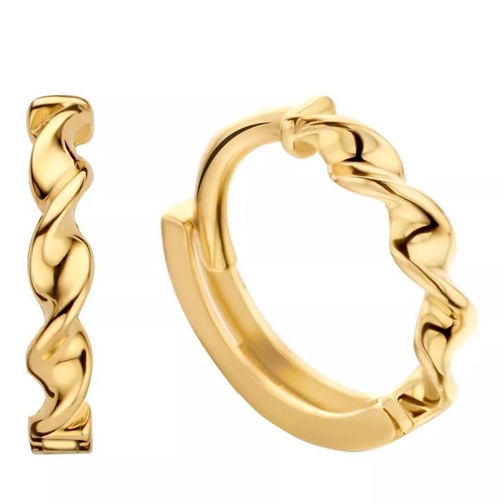 Jackie Gold Jackie Twisted Hoops 8mm Gold Orecchini a cerchio