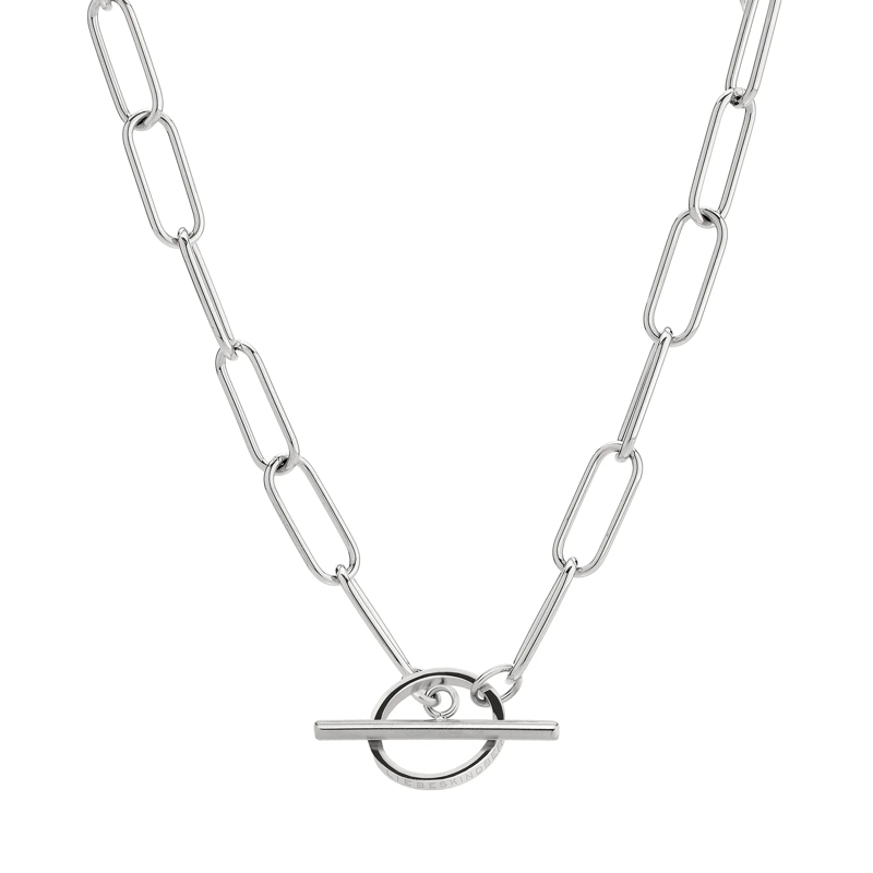 Liebeskind Berlin Mittellange Halskette Edelstahl Halskette silber