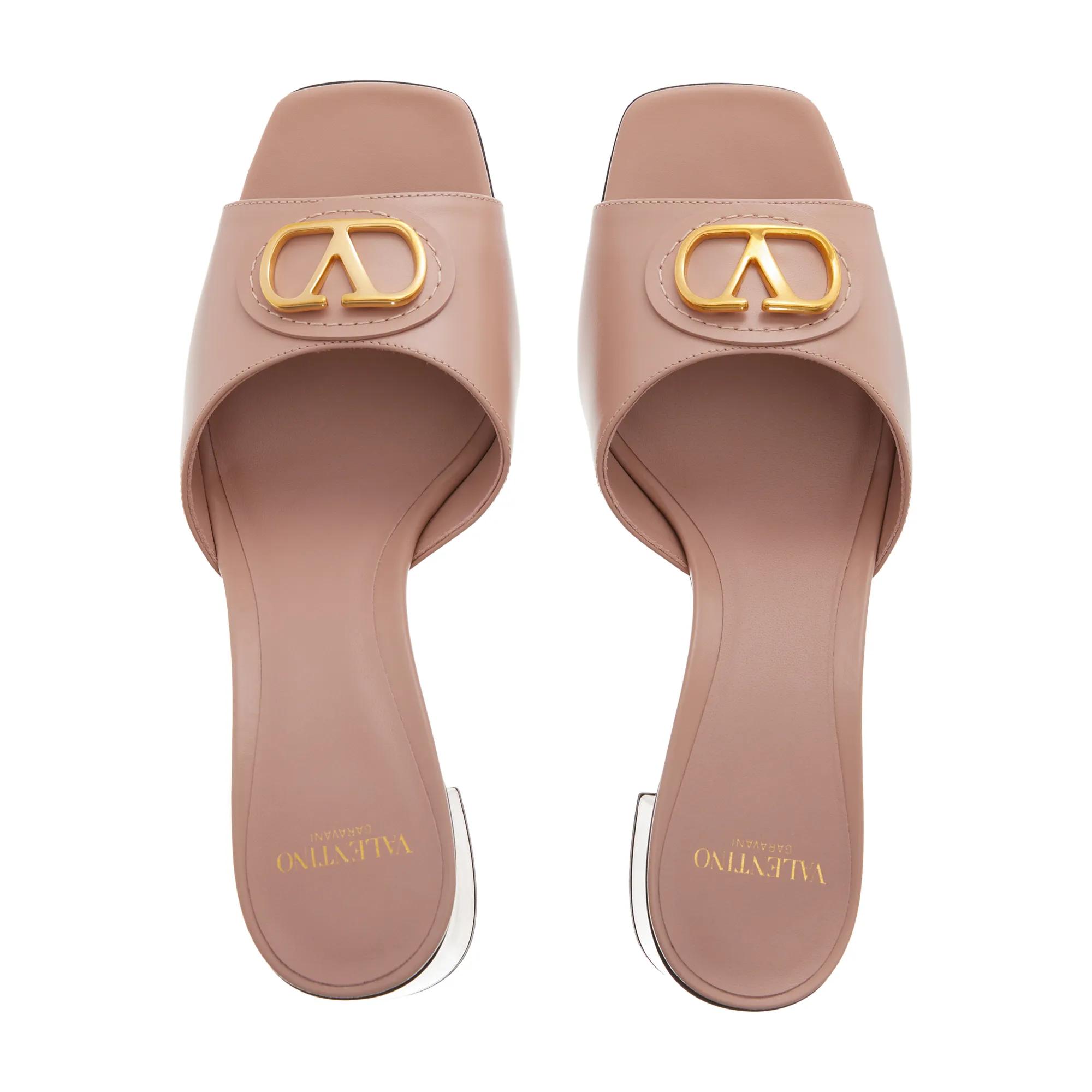 Thumbnail - Valentino Garavani Sandalen - Slides Vlogo - Gr. 38 (EU) - in Gold - für Damen