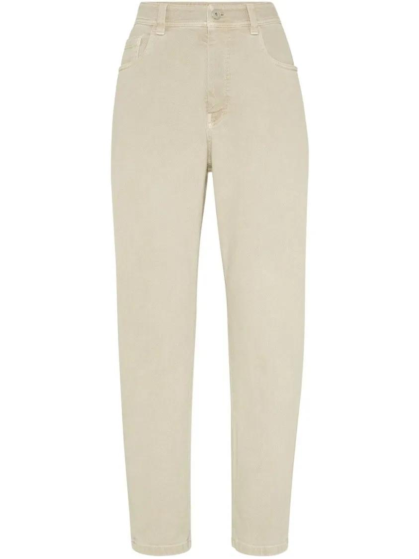 Thumbnail - Brunello Cucinelli - Relaxed-Fit Beige Trousers - Größe 36 - beige